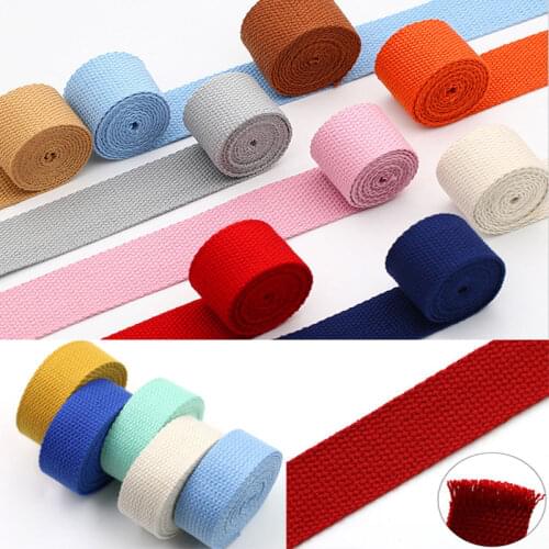 New 1M 38mm Canvas Ribbon Belt Bag Cotton Webbing Polyester/Cotton Webbing Knapsack Strapping Sewing Bag Pet Belt Accessories