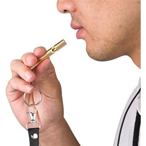 Outdoors High Decibel Portable Keychain Whistle Stainless Steel Double Pipe Emergency Survival Whistle Multifunction Tool