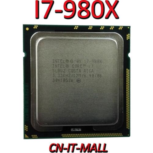 Intel Core I7-980X CPU 3.33G 12M 6 Core 12 Thread LGA1366 Processor