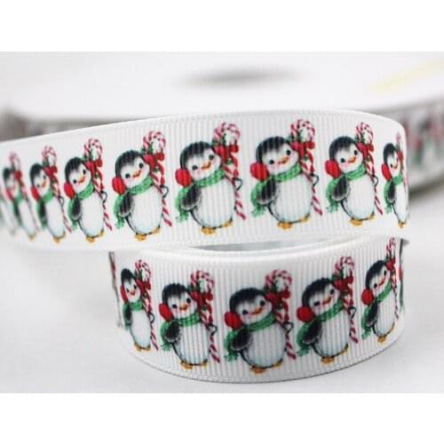 Christmas Cartoon character red printed grosgrain ribbon christmas decorations gift wrapping diy bows fabric ribbons