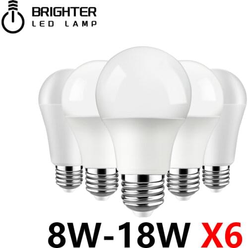 6Pcs/Lot LED Bulb A60 9W High Brightness E27 Lampada 220V-240V 3000K bombilla Lampada LED Spotlight Light Warm White