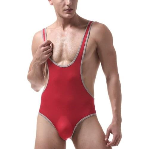 Ultra-Thin Viscose Fiber Underwear Sexy Underwear One-Piece Suit Fitness Wrestling Dress Bodysuit Sexy Bodysuit