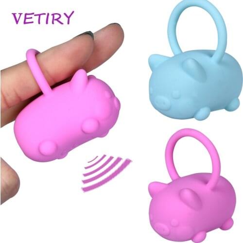 VETIRY Finger Vibrator Sex Toys for Women Piggy Vibrator G-spot Massage Clitoris Stimulation Men Penis Ring Delay Ejaculation