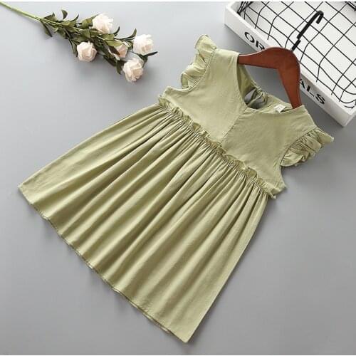 3-7 year High quality girl dress 2019 new summer fashion Draped ruched kid children girl clothing party formal princess dress