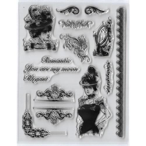 1pc Beauty Flower Silicone Clear Seal Stamp DIY Scrapbook Embossing Photo Album Decoration Rubber Stamp Art Handmade Stationery