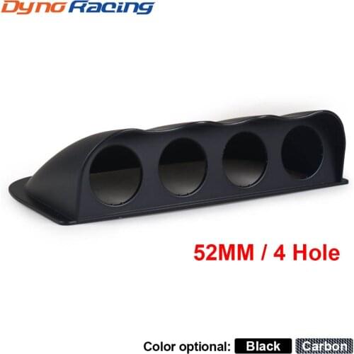 2 inch 52mm Universal Racing Dash Board 4 Holes Gauge Pod Black Carbon Fiber Gauge Pod Mount Holder BX101997