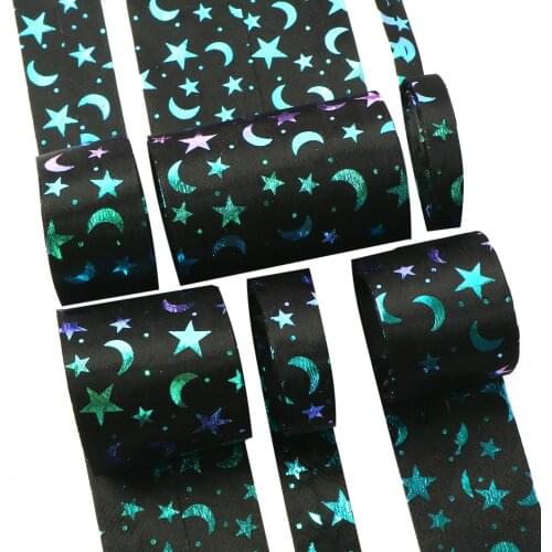 Star 5yard/roll Denim Layering Cloth Ribbon Printed Cotton Ribbon Art Sewing Materials,DIY Handmade Materials,5Yc19526