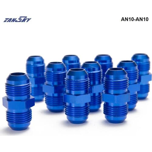 Aluminum Straight Male Hose End Connector Fitting Adapter For Oil Cooler/ Fuel Tank/Fuel Pump AN10-AN10