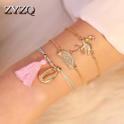 ZYZQ Exquisite Farouche Pink Tassel Bracelets Sets With Love Bird Shaped Design Wholesale Lots&Bulk Accessories Jewelry Bracelet