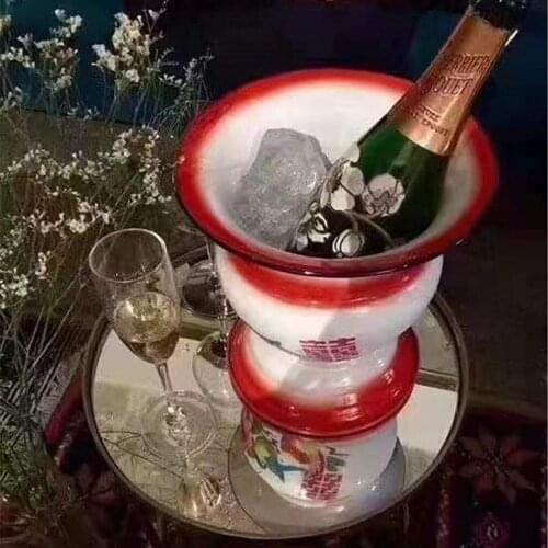 Chinese traditional fruit basket an ice bucket Wine Glass Utensils cold pack ice packs cool fashion beer can cover cooler box