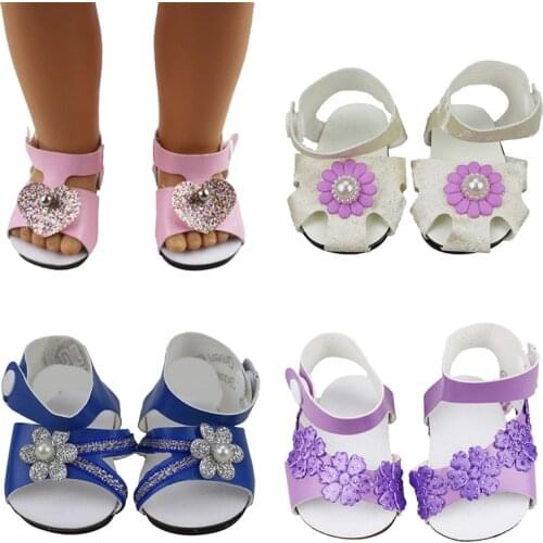 18-inch Doll Shoes-My Little Baby Accessories fit 18''/43-46cm american/ life/generation doll-cute Toys Sandals for Girls Gifts