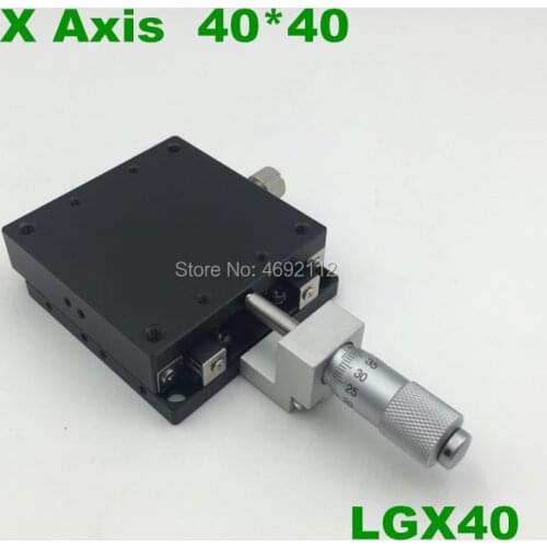X-Axis Knob Micrometer Micro-adjusting Frame LGX40-L/R/C Precision Steel Bar Ball Guide Type Manual Displacement Platform