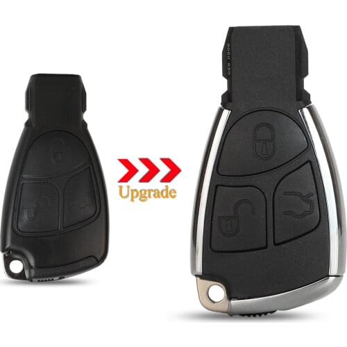 Kutery 3 Buttons Modified Remote Key Shell Fob Case Cover For Mercedes Benz B C E ML S CLK CL Chrome Style