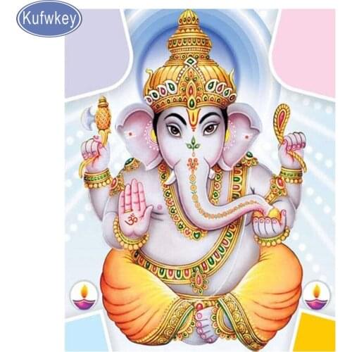 Kufwkey Full Square drills 5D DIY Diamond Painting Hindu God mosaic Painting Cross Stitch dmc icons Decoration For Home decor