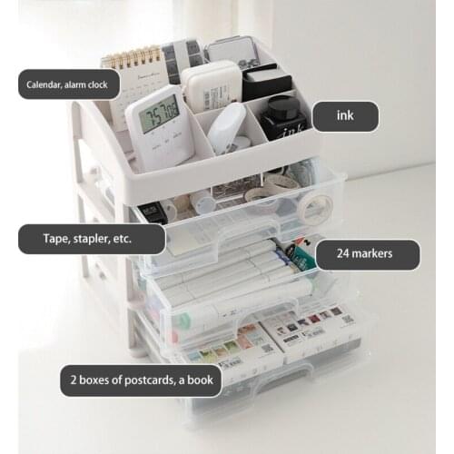 Makeup Organiser with Drawers Clear Cosmetic Display Table Storage Box Case Wholesale