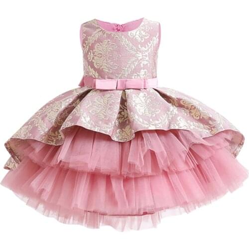 Girls Dress White Elegant Toddler Girls Princess Dress Kids Dresses For Girls Birthday Party Dress Wedding Gown Children Clothes