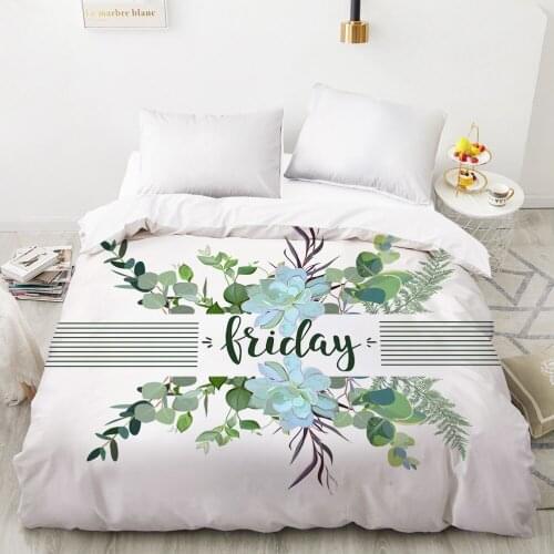 Duvet cover Comfortable Quilt Blanket Case Queen King Bedding 140x200 240x260 for Home Nordic simple leaf