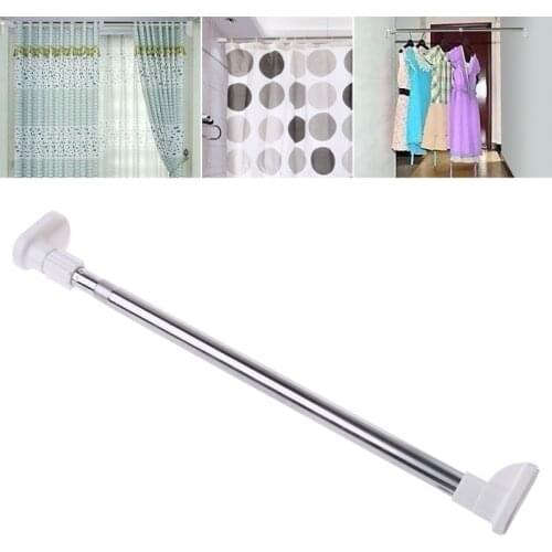Extendable Telescopic Rods Shower Curtain Poles Clothes Wardrobe Organizer Rack