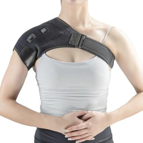 Adjustable Shoulder Compression Sleeve Hot Cold Therapy Pain Relief 3 Heating Setting Portable Heated Shoulder Supports