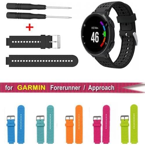 Silicone Replacement Belt Wrist Band Watch Strap for Garmin Forerunner 220 230 235 630 620 735 SmartWatch Accessories