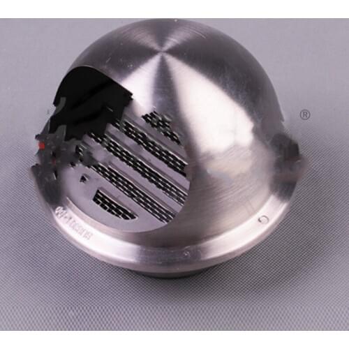 Stainless Steel Wall Air Vent Metal Cover Outlet Exhaust Grille 100mm 150mm exterior wall hood windshield