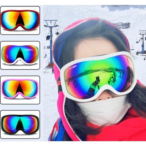 Winter Outdoor Ski Goggles Anti-fog Glasses Men Women Snowboard Goggles Windproof Protective Glasses Support Myopia Glasses