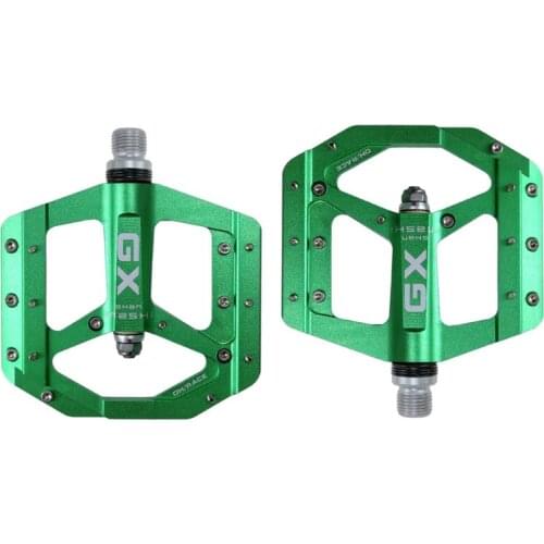 1 Pair Road Mountain Bike Non-slip Aluminum Alloy 3 Sealed Bearings Flat Pedals X3UA