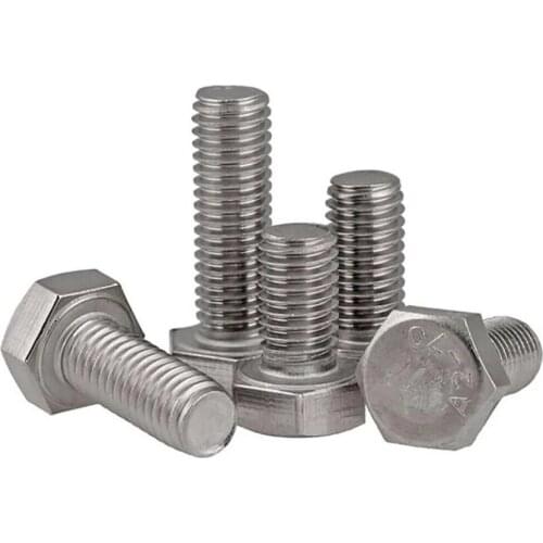 1Pcs 304 Stainless Steel Full Thread External Hex Head Screws Outside Hexagon Bolts Length 16mm-200mm M10 M12 M14 M16
