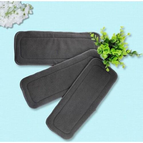 1PC Baby Boys Girls Reusable Nappies Infant Cloth Newborn Bamboo Diapers Insert Washable 4 Layer diapers