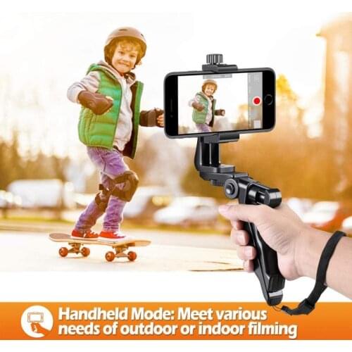 1 Pc Mini Smartphone Tripod Grip Stabilizer 360 Degree Rotation Cellphone Holder Desktop Tabletop Stand Tripod All Black