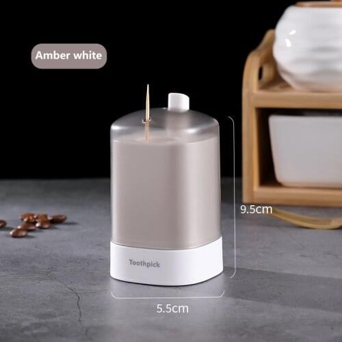 1pc Creative Automatic Toothpick Holder Container Household Table Toothpick Box Press Type Portable Living Room Toothpick Bucket