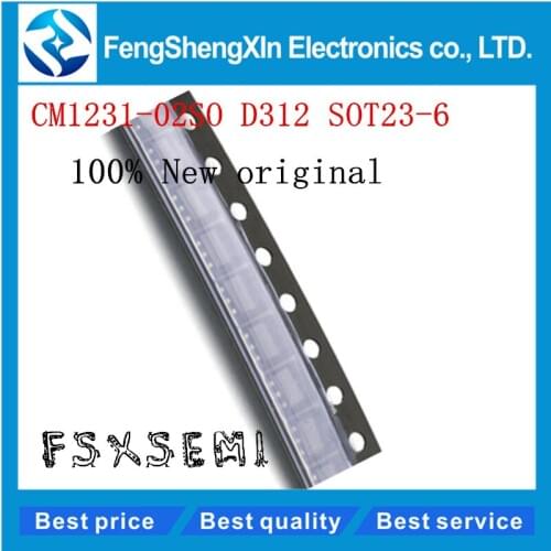 10pcs/lot 100% New CM1231-02SO D312 SOT23-6 Chipset Two-Channel PicoGuard XPTM ESD Clamp Protection Array