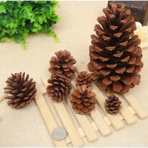 10 pcs/Christmas decoration natural pine cone ball furnishings Christmas tree New Year holiday party ornaments DIY home