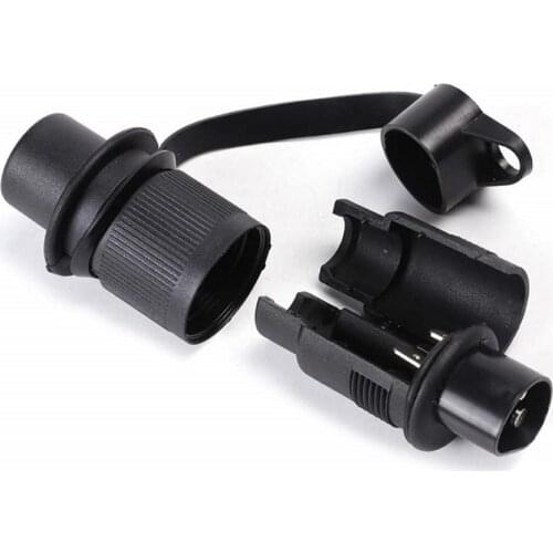 12V 3 Pins Electrical Cable Connector Light Plug Socket IP68 3 Way Male Round Wiring Connector For Caravan Truck RV Boat Trailer