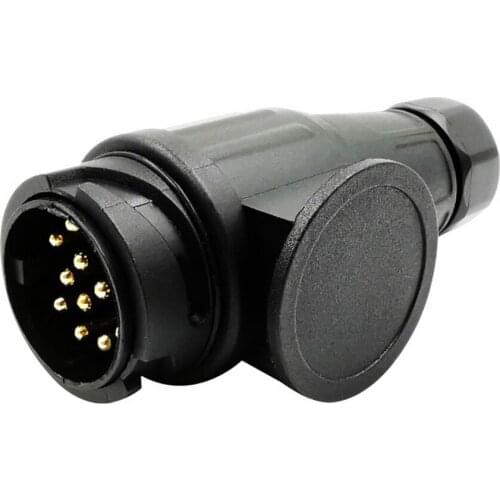 12V 13 Pin Trailer Connector Adapter Plug Towbar Towing Waterproof Plugs Socket Adapter For Truck Towing Connections Plug