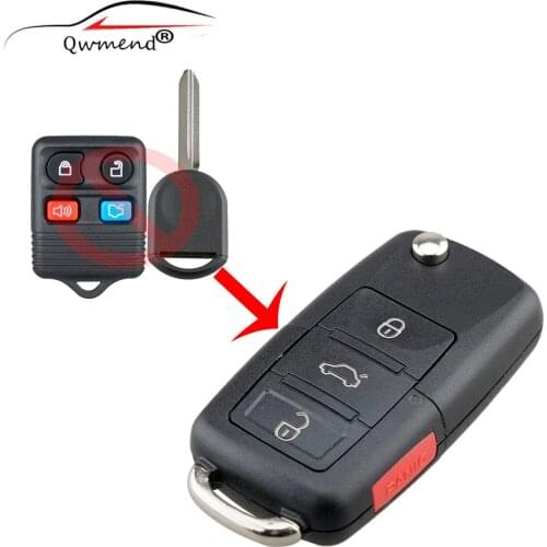 Remote Fob Folding Key Keyless Entry 315/433mhz Uncut For Ford Mustang CWTWB1U322 With ID63 80Bit chip
