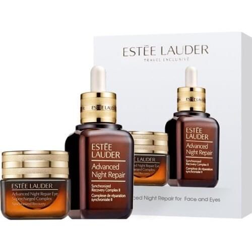 Estee Lauder Extra Moisturizing Repairing Serum 50ml + Anti-Blue Light Eye Cream 15ml Small Brown Bottle Set