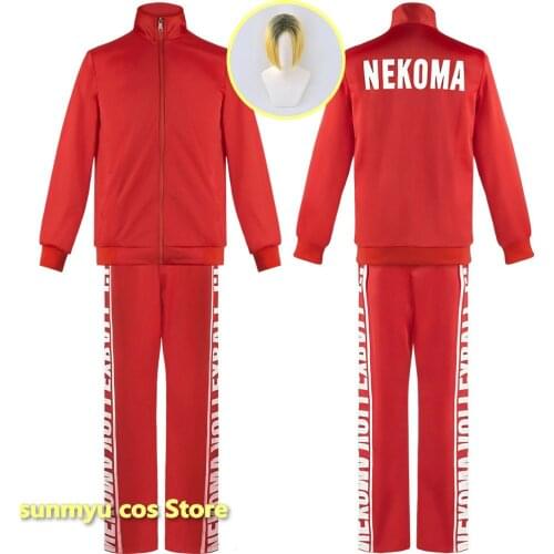 Haikyuu!! Kozume Kenma Nekoma High School Uniform Long Sleeve Sportwear Cosplay Costume