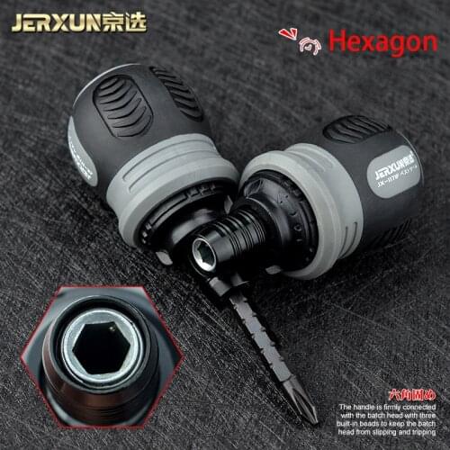 Jinxuan Double-Use Slotted Screwdriver Removable Hand Tool Chrome Vanadium Steel Repair Tool Handle Screw Driver Hand Tool