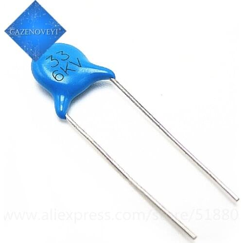 1pcs/lot 6KV33J High-voltage ceramic capacitors 6KV 6000V 33P 33J In Stock
