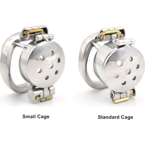 Penis Cage Sexual delay tool Steel Chastity Belt Male Chastity Device Metal Penis Lock Chastity Cage Ring Sex Toys For Men BDSM