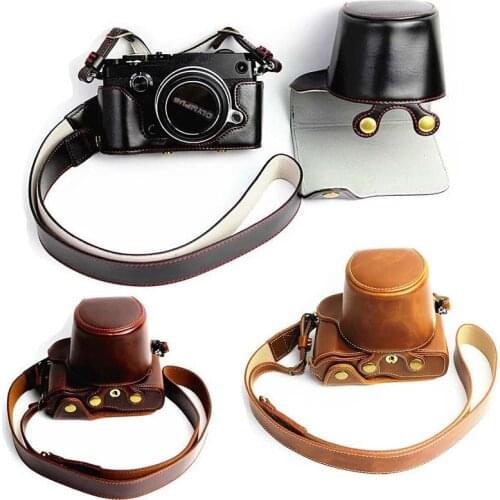 Black/Brown/Coffe Digital Camera Leather Case Cover for Olympus PEN-F Penf Camera Charging Case