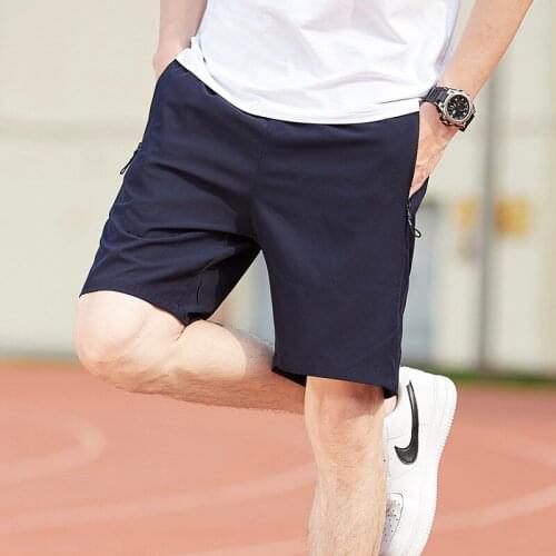 Summer Men Shorts 2021 Fashion Solid Ice Silk Shorts with Pocket Casual Men Clothing Sportwear Quick Dry Running Shorts Male