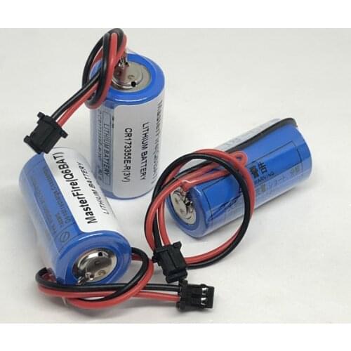 MasterFire 20pcs/lot Original CR17335SE-R(3V) CR17335SE-R Q6BAT CNC 3V PLC Lithium Battery For Mitsubishi CR17335 PLC Batteries