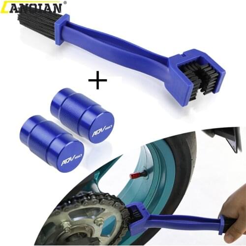 Motorcycle Parts Chain Cleaning Maintenance Brush Vehicle Wheel Tire Valve Stem Caps Covers For HONDA ADV150 ADV 150 2019 2020