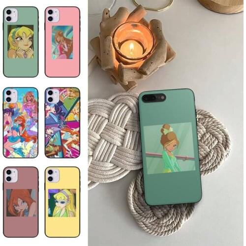 Cartoon W-Winx Phone Case Fundas Shell Cover For Iphone 6 6s 7 8 Plus Xr X Xs 11 12 13 Mini Pro Max