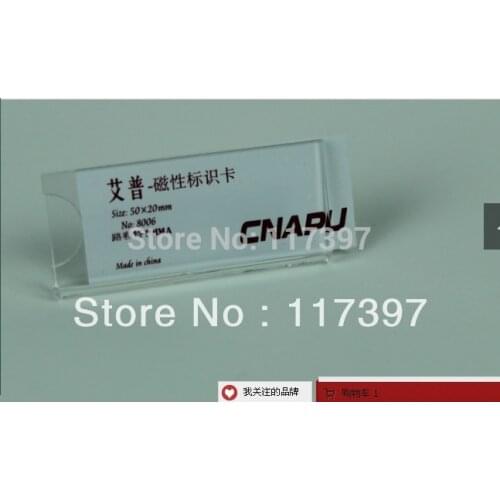 Wholesale 5*2 cm magent badge /plastic id badge holder/ magnet name tag 10pcs/lot