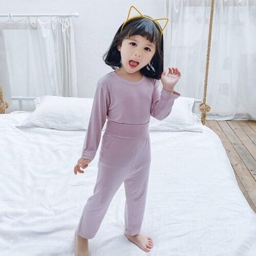 Autumn Spring Children Casual Pajamas Clothing Set Sleepwear Suit Sets Kids Cotton Pajamas Sets