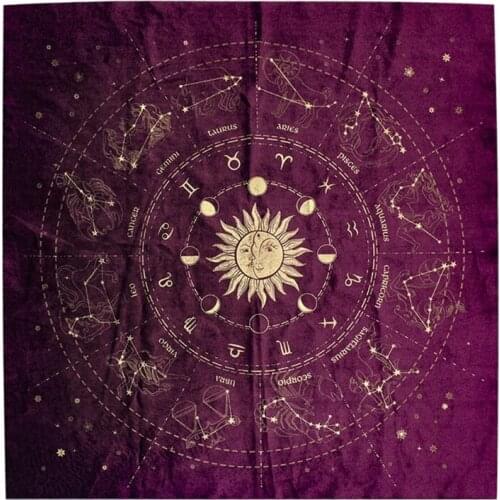Ta-rots Pad Rubber Pad Astrolabe Witch Divination Pendulum Divination Tablecloth Props For Board Game Square
