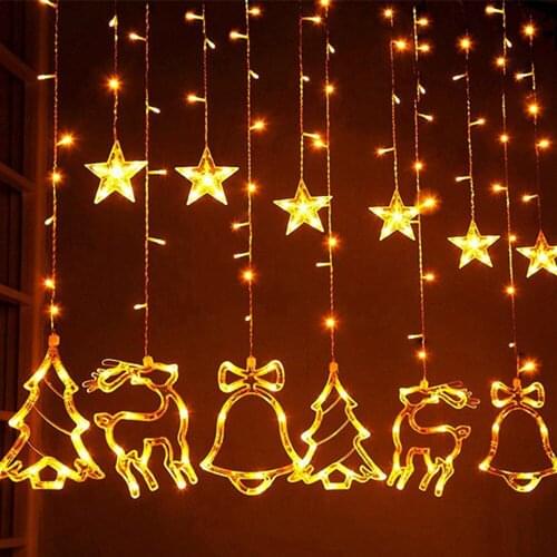 Xmas Garland 3m LED Fairy Lights Curtain Lamp EU/US Christmas Lights String Outdoor Christmas Decorations for Home New Year 2021